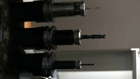 Drill bits in the factory Stock Footage 71024144