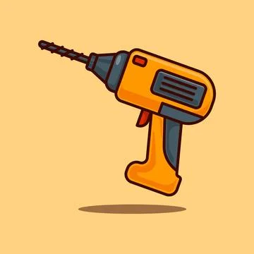 Drill - cartoon vector illustration Stock Illustration