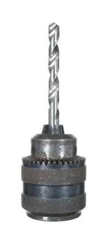 Drill chuck isolated on white background. Foto stock