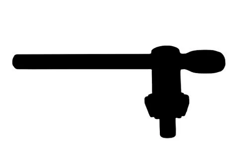Drill chuck key silhouette Stock Illustration