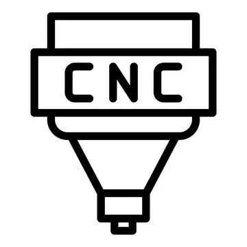 Drill cnc machine icon outline vector. Work lathe Stock Illustration