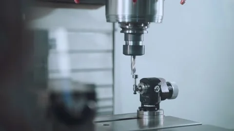A drill on a cnc machine in the process of work Stock Footage 203913832