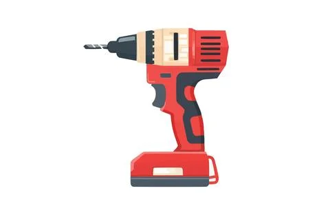 Drill color icon vector, isolated on white background. Beautiful drill icon. Stock Illustration