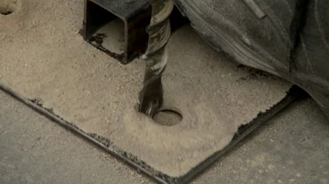 Drill into concrete Stock Footage 8576763
