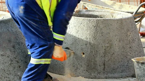 Drill for concrete Stock Footage 58910911