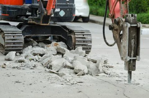 Drill concrete machine Stock Photos