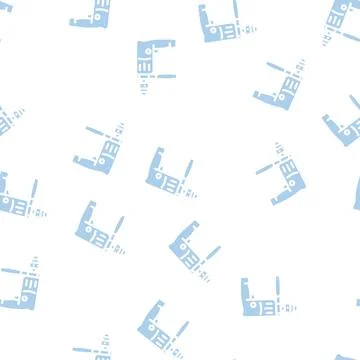 Drill construction glyph vector seamless pattern Illustrazione stock