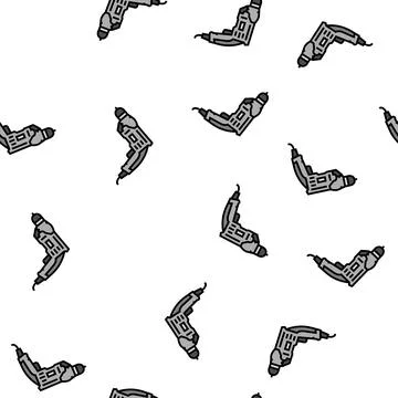 Drill construction vector seamless pattern Stock Illustration
