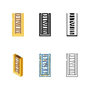 Drill core samples color looks icon vector Stock Illustration