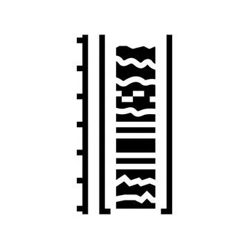 Drill core samples glyph icon vector illustration Illustrazione stock