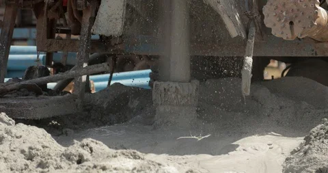 Drill deep drilling track machine excavation water well Uganda East Africa. Stock Footage 116307336