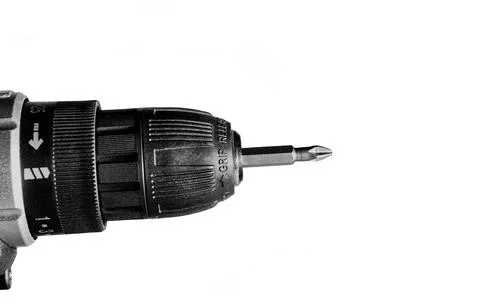 Drill with drill bit Stock Photos