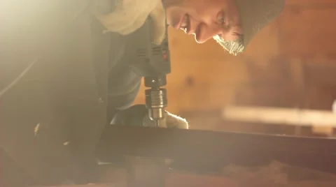 Drill drill iron pipe Stock Footage 67349409