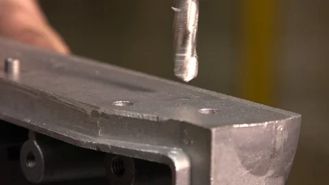 Drill drilled hole in the part Stock Footage 87179672