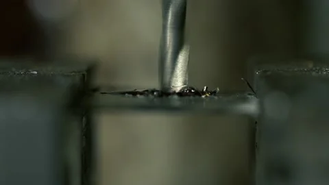 Drill drills metal close-up Stock Footage 147554147