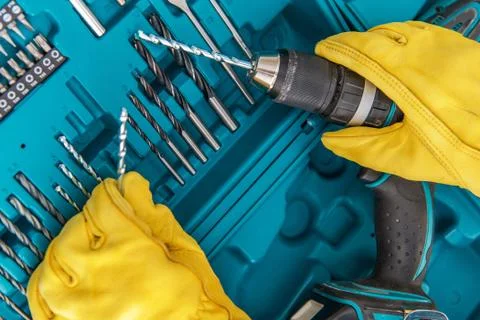 Drill Driver Construction Equipment.  Stock Photos