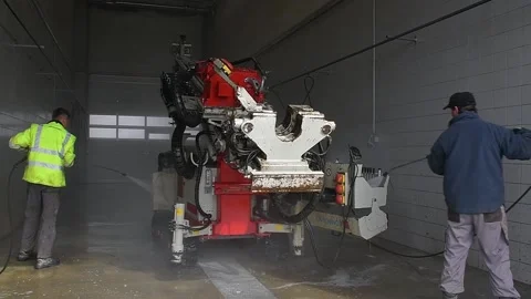 Drill into the earth with big machine 07 Stock Footage 133846298