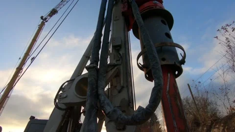 Drill into the earth with big machine 13 Stockbeeldmateriaal 133952209