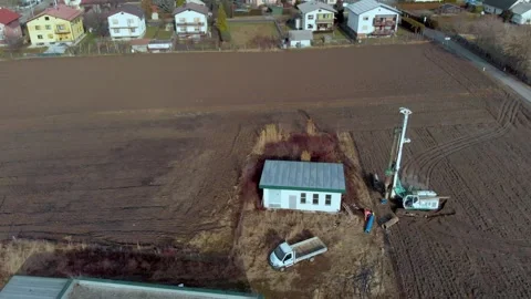 Drill into the earth with big machine 15 Stock Footage 133957085