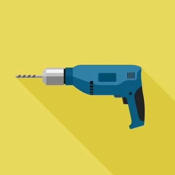 Drill flat icon Illustrazione stock
