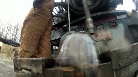 Drill Head Leaving Hole 库存影片 12111666