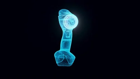 Drill hologram Rotating Stock Footage 155029905