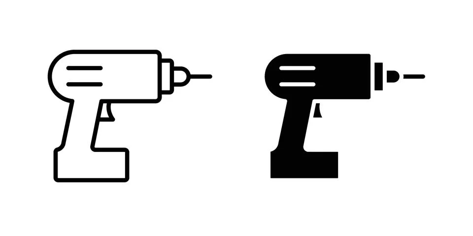 Drill icon for design projects and web UI Stock Illustration