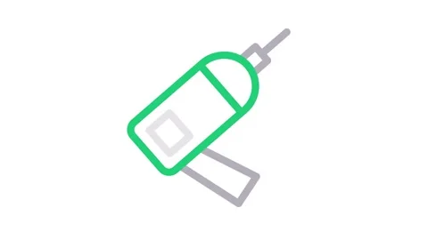 A drill icon, illustrating a tool commonly used in construction. Stock Footage 334778200