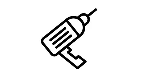 Drill icon representing a tool used for drilling or construction tasks. Stock Footage 334918881