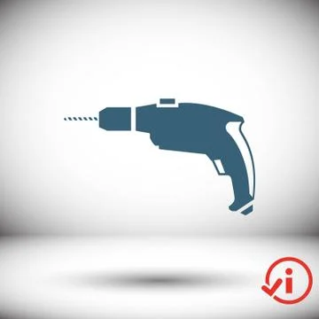 Drill icon stock vector illustration flat design イラスト素材