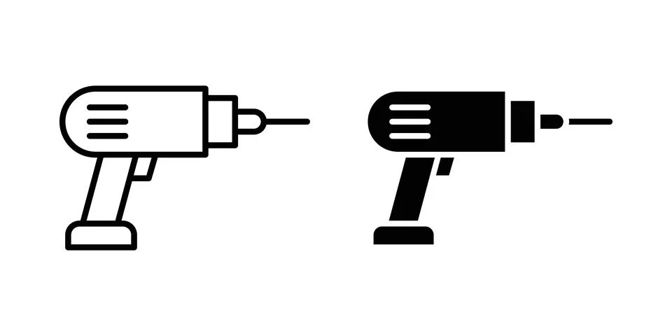 Drill icon vector symbol graphics Stock Illustration