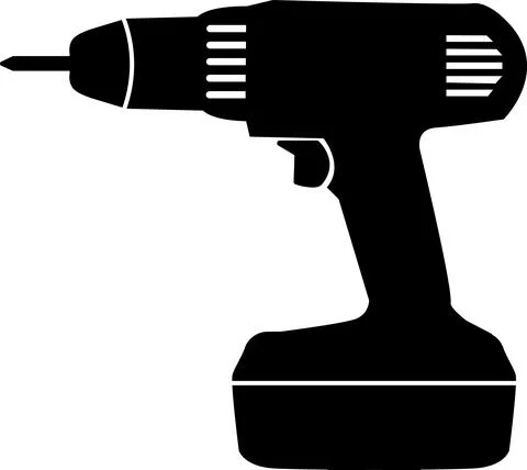 Drill icon on white background. flat style. Stock Illustration