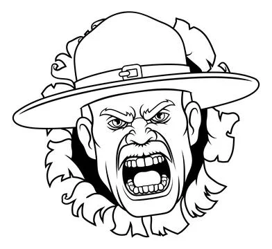 Drill Instructor Sergeant Bootcamp Army Soldier Stock Illustration