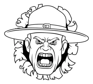 Drill Instructor Sergeant Bootcamp Army Soldier Stock Illustration