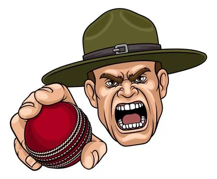 Drill Instructor Sergeant Bootcamp Cricket Mascot Stock Illustration