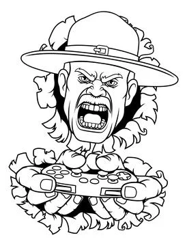 Drill Instructor Sergeant Bootcamp Gamer Mascot Stock Illustration