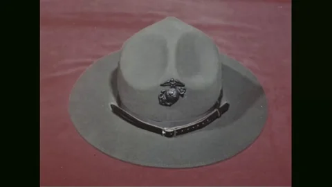 Drill instructor warns and instructs the cadets of their future training - 1960 Video stock 102850610