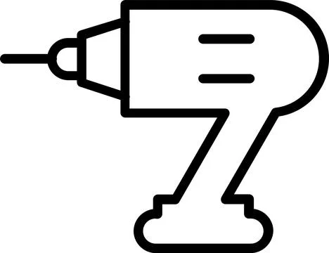 Drill Line Icon Design Stock Illustration