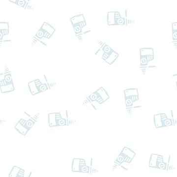Drill machine glyph vector seamless pattern Stock Illustration