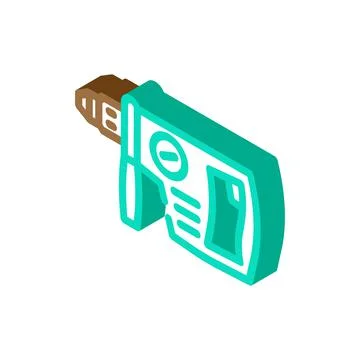 Drill machine isometric icon vector illustration Illustrazione stock