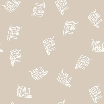 Drill machine line seamless pattern Stock Illustration