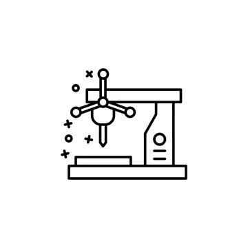 Drill machine manufacture icon. Element of manufacturing Stock Illustration