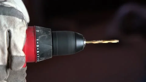 Drill machine with rod is rotating Stock Footage 161165917