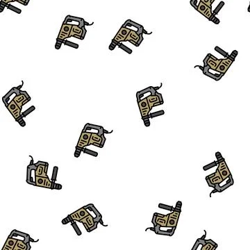 Drill machine vector seamless pattern Stock Illustration