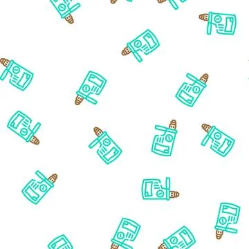 Drill machine vector seamless pattern Stock Illustration