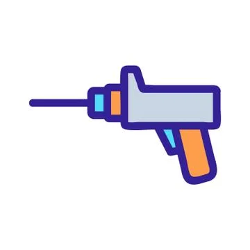 Drill medicine icon vector. Isolated contour symbol illustration 스톡 일러스트