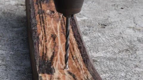 Drill in an old workshop Video stock 148838905