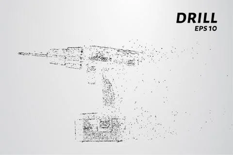 Drill of the particles. The drill consists of small circles and dots. Vector  Stock Illustration