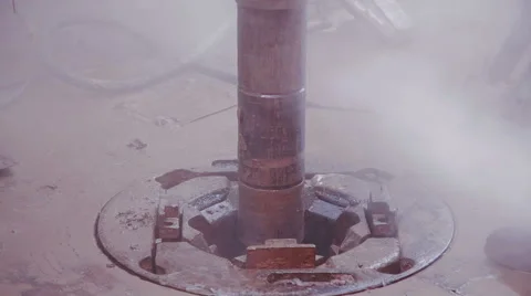 Drill pipe rotating in the rotary table Stock Footage 59973081