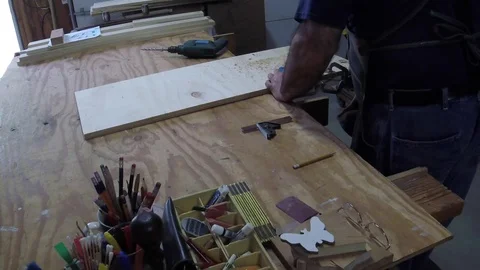 Drill with pocket hole jig. Stock Footage 81714516